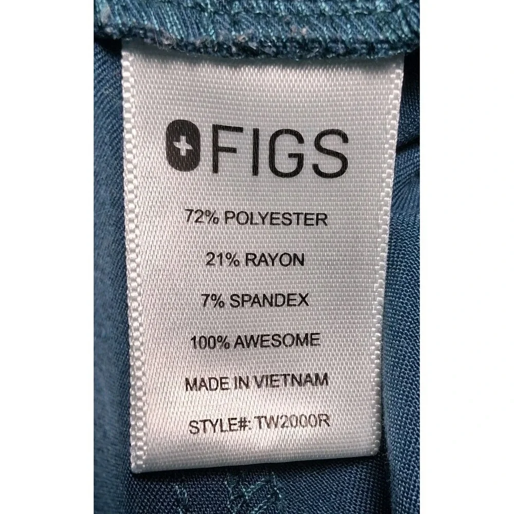 FIGS Cargo Pants Women's Scrubs Size Small Green PO# 1617 Deep Reef